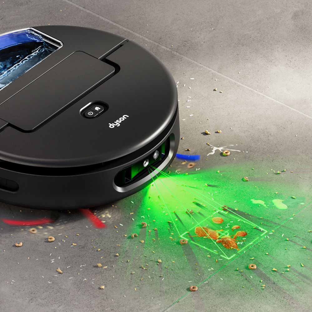 Dyson Spot+Scrub AI Robot Vacuum Cleaner – Smart Vacuum & Floor Scrubbing Robot, Black/Blue (RB05-A)