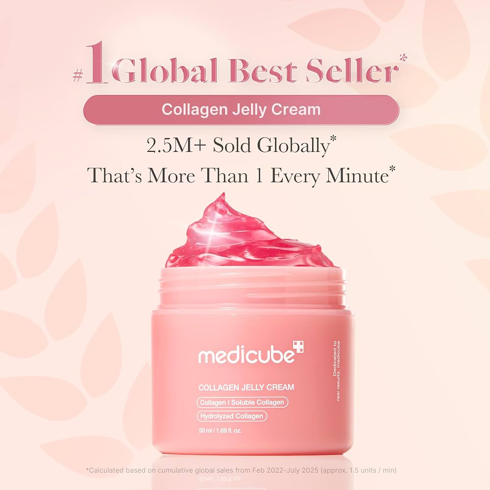 medicube Collagen Niacinamide Jelly Cream 50ml – Freeze-Dried Hydrolyzed Collagen, Hydrating & Firming