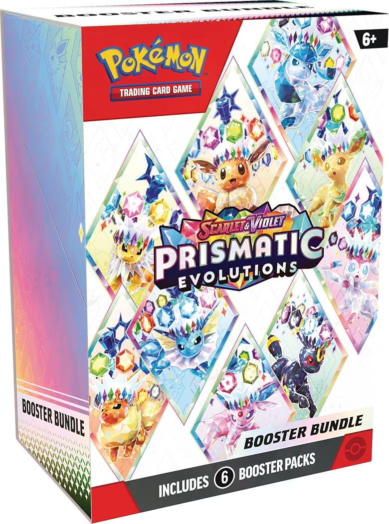 Pokémon TCG: Scarlet & Violet—Prismatic Evolutions Booster Bundle, Official Pokémon Trading Card Game Expansion, 6 Booster Packs