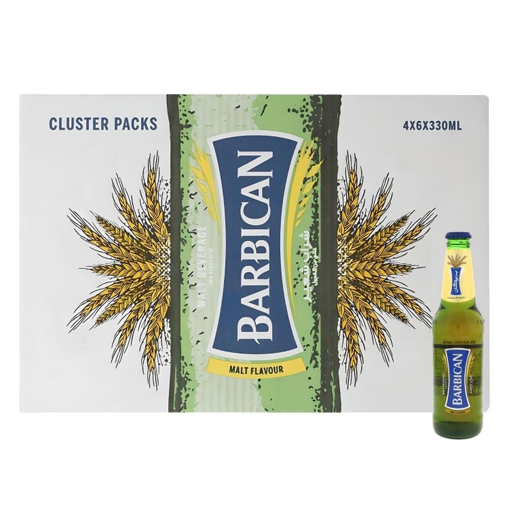 Barbican Non-Alcoholic Malt Beverage (24x330ml)BeveragesThe Original. Made from the finest barley, Barbican Malt Beverage is a delicious and refreshing non-alcoholic drink, perfect for any social occasion and celebration. Taste ProfileBarbican Malt is a w