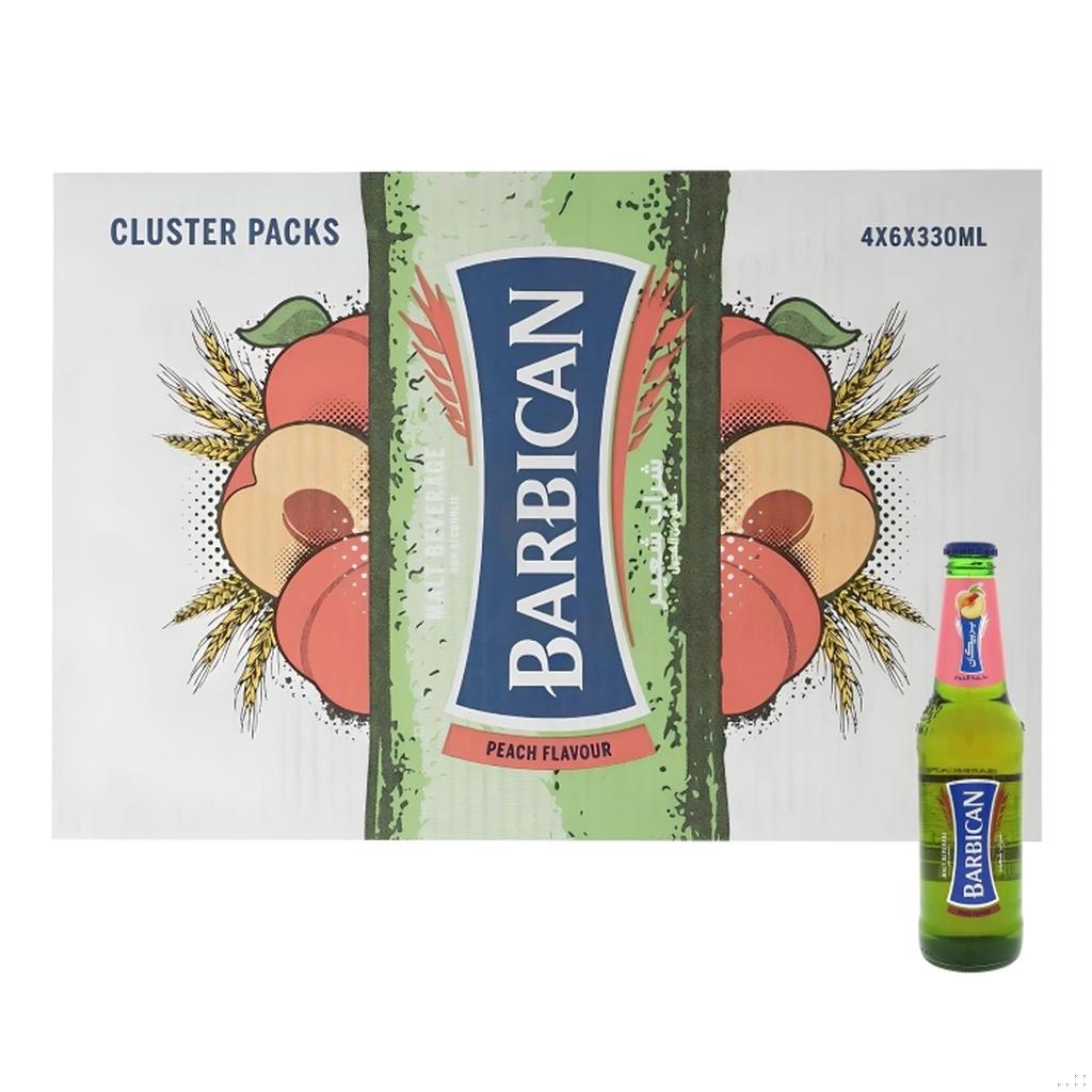Barbican Peach Flavoured Non-Alcoholic Malt Beverage (24x330ml)BeveragesLet the sweetness and freshness of peach-infused Barbican take over your senses. Taste ProfileIndulge yourself in sweetness filled with all the essentials.