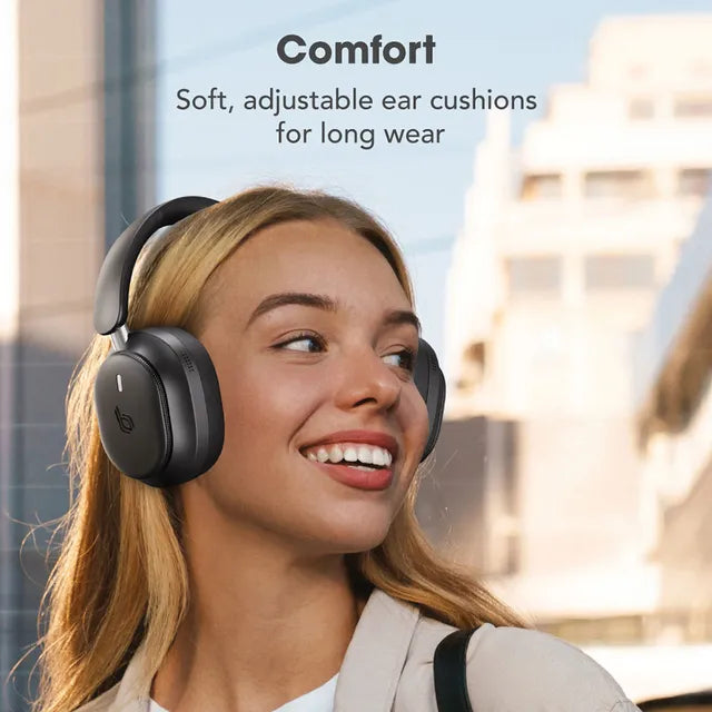 Blupebble Pulse Audio C90 – Hybrid ANC, 60Hr, BT 5.4, 4-Mic, Transparency, Low Latency, Over-Ear