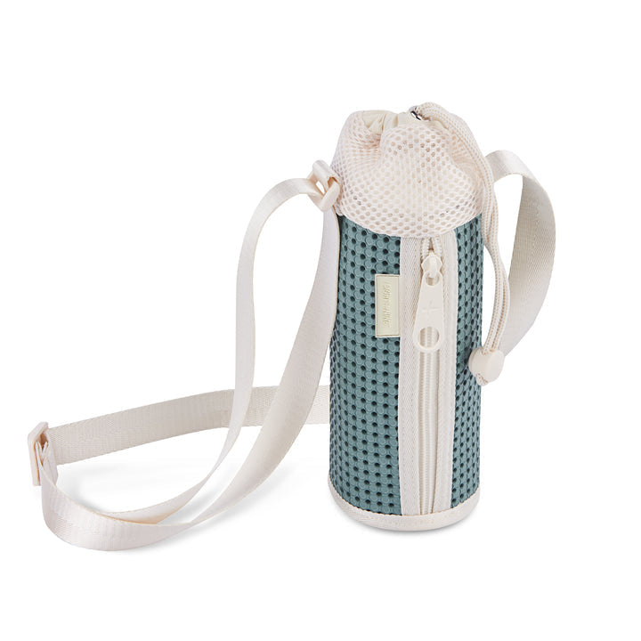 Light+Nine Bottle Bag Bistro Green | Insulated Water Bottle Bag | Adjustable Crossbody Bottle Holder