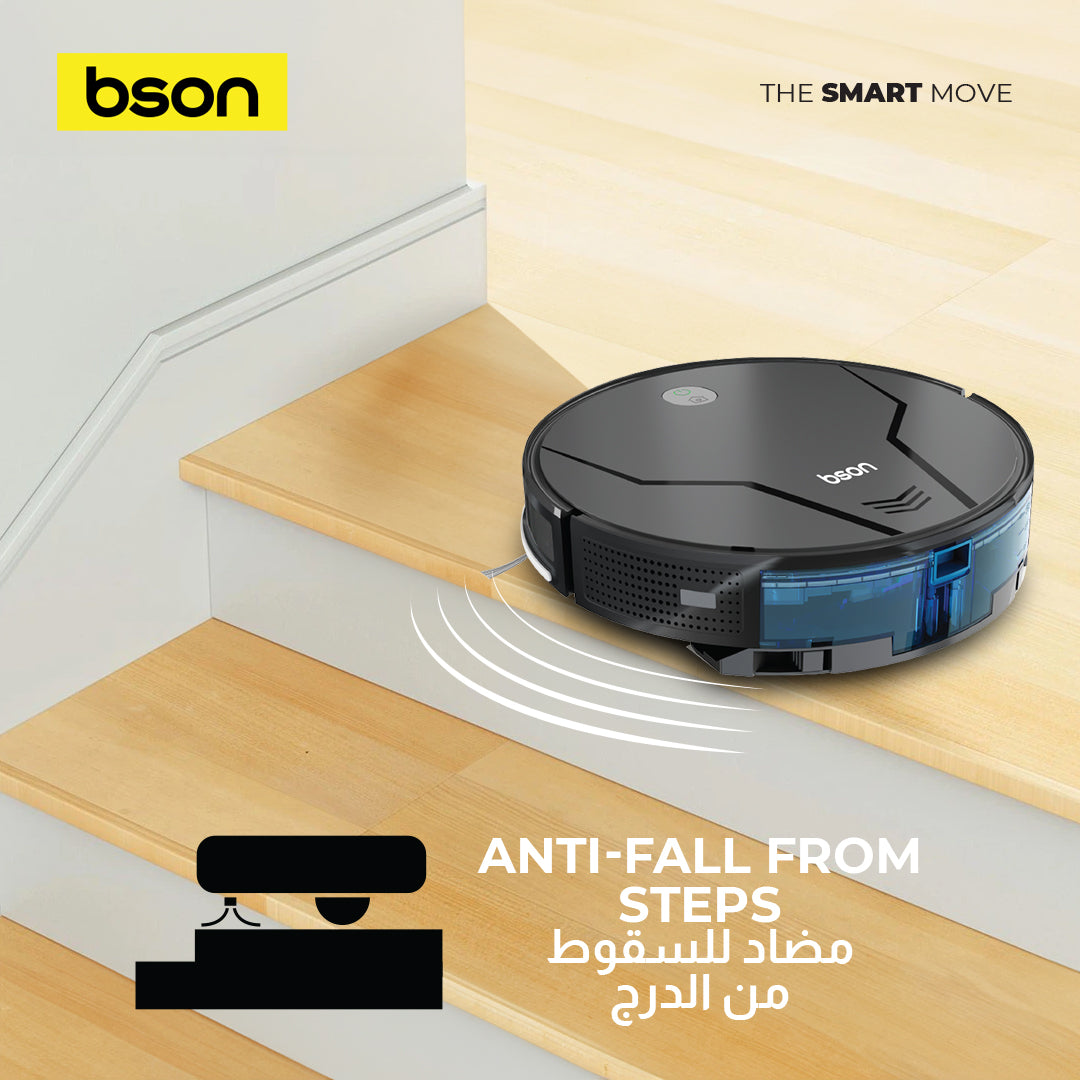 Bson Smart Robot Vacuum Cleaner 2-in-1 Mop 3500PA – UAEHome AppliancesUpgrade your cleaning routine with the Bson Intelligent Robot Vacuum Cleaner, an advanced all-in-one solution designed for homes in the UAE. Combining powerful suction with precision mo