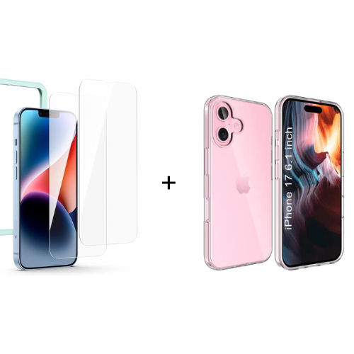 iPhone 17 Clear Case + Screen Protector Bundle