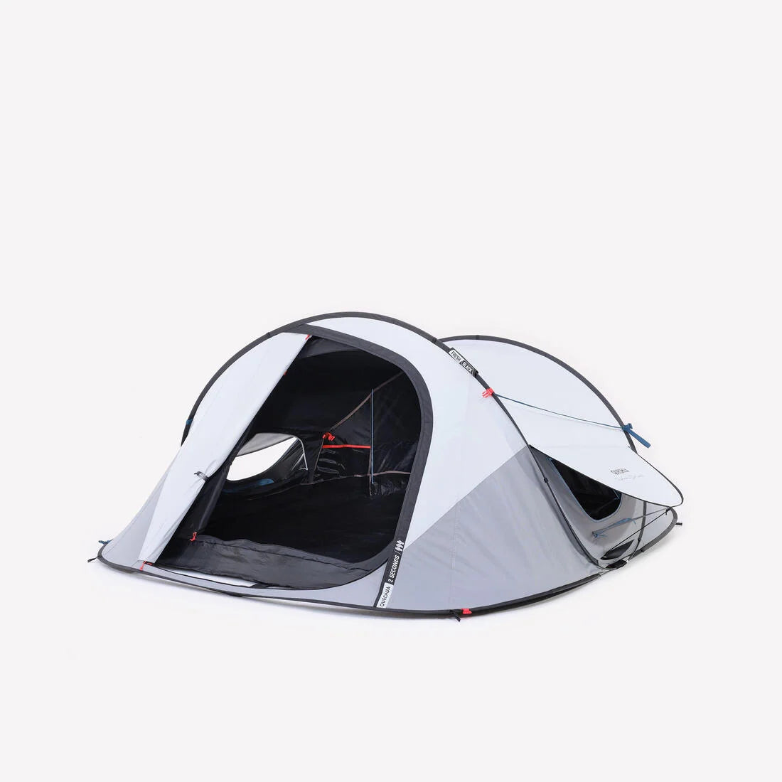 Quechua 2 Seconds Fresh & Black 3-Person Camping Tent – Instant Pop-Up Design, Waterproof, Compact Carry Bag