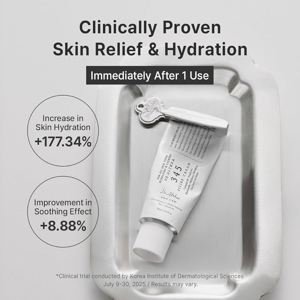 Dr.Althea 345 Relief Cream 50ml | PDRN & Niacinamide Moisturizer | Soothing Recovery & Blemish Care | Korean Vegan Skincare