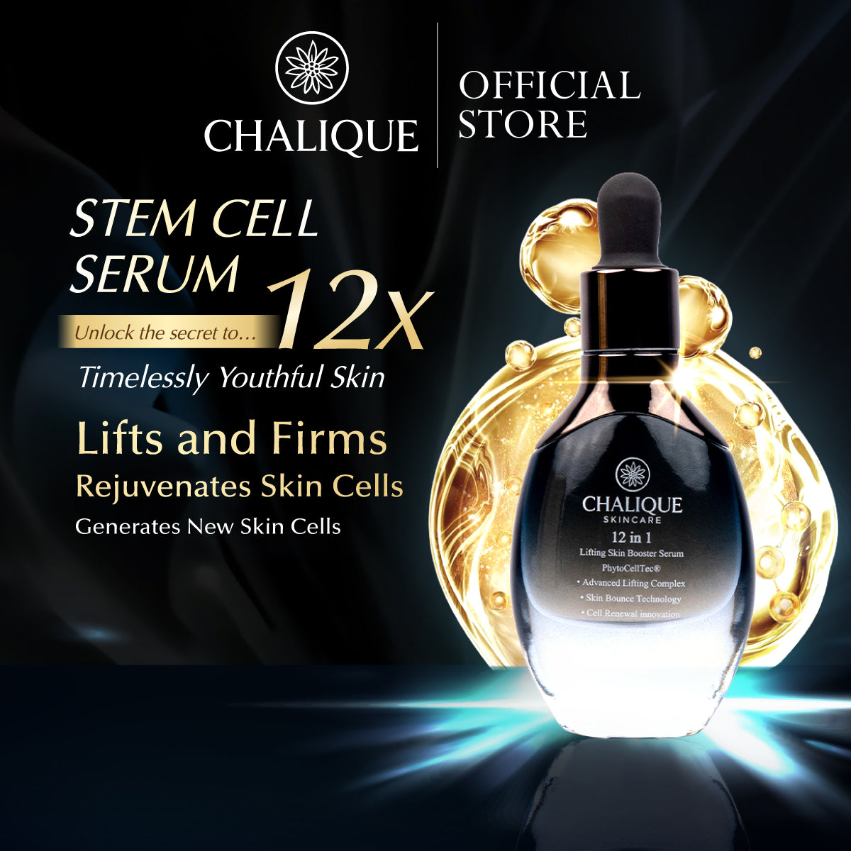CHALIQUE 12-in-1 Lifting Skin Booster Serum – Multi-Action Anti-Aging Facial Serum