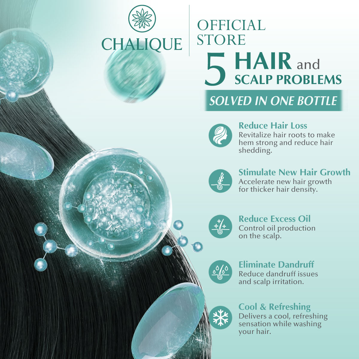 CHALIQUE Hair Fall Control Shampoo – Strengthening & Scalp Care Shampoo