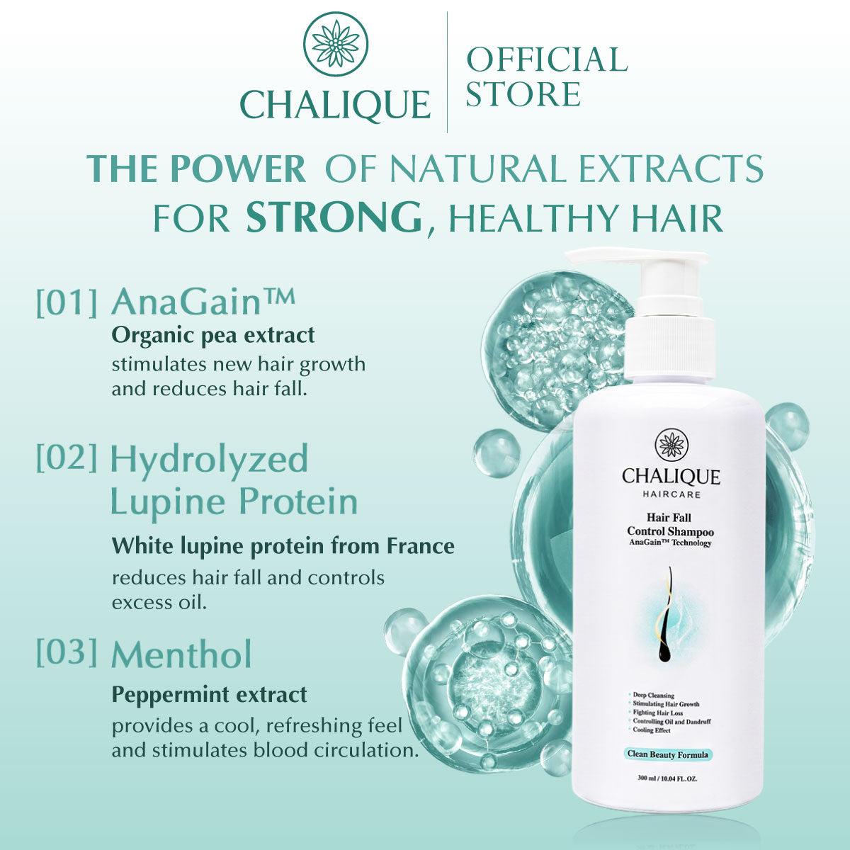CHALIQUE Hair Fall Control Shampoo – Strengthening & Scalp Care Shampoo