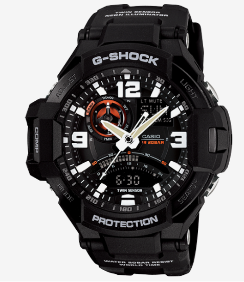 Casio G-Shock GA-1000-1ADR Analog/Digital Watch – Rugged Performance with Bold Black Design for UAE