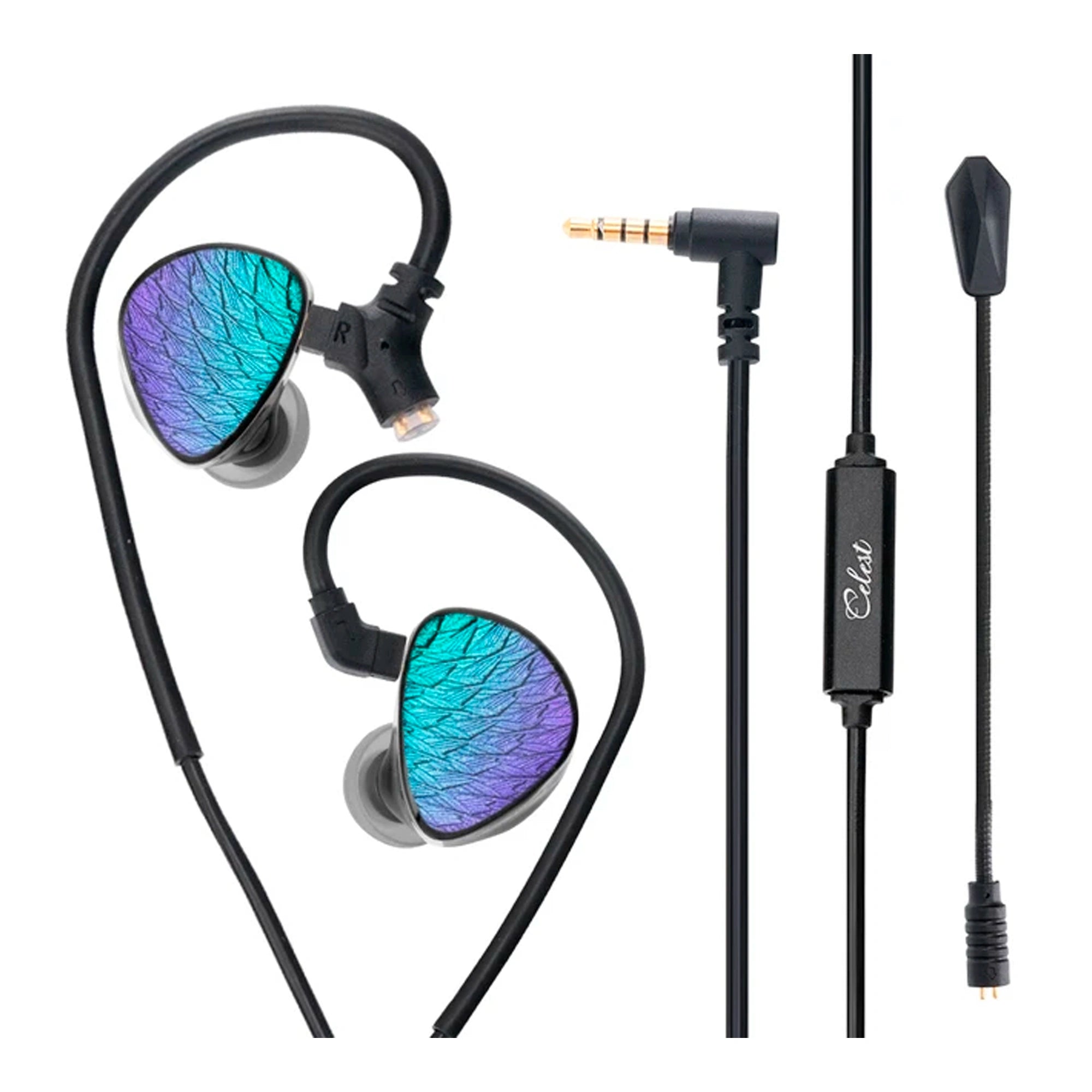 Celest Wyvern Black Remaster (with Boom Mic) malachite violet 3.5mm