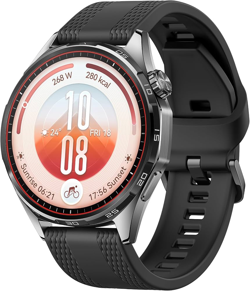 HUAWEI WATCH GT 7 46mm Smart Watch, Up to 21 Days Battery, iOS & Android Compatible, ECG, Heart Rate Monitoring, 100+ Sports Modes, Physical Readiness Score, EasyCross Strap, Black + FOC, HuaweiCare+