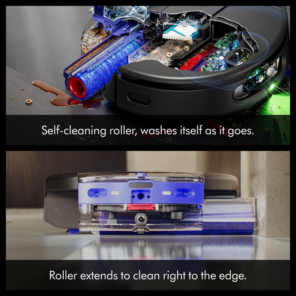 Dyson Spot+Scrub AI Robot Vacuum Cleaner – Smart Vacuum & Floor Scrubbing Robot, Black/Blue (RB05-A)