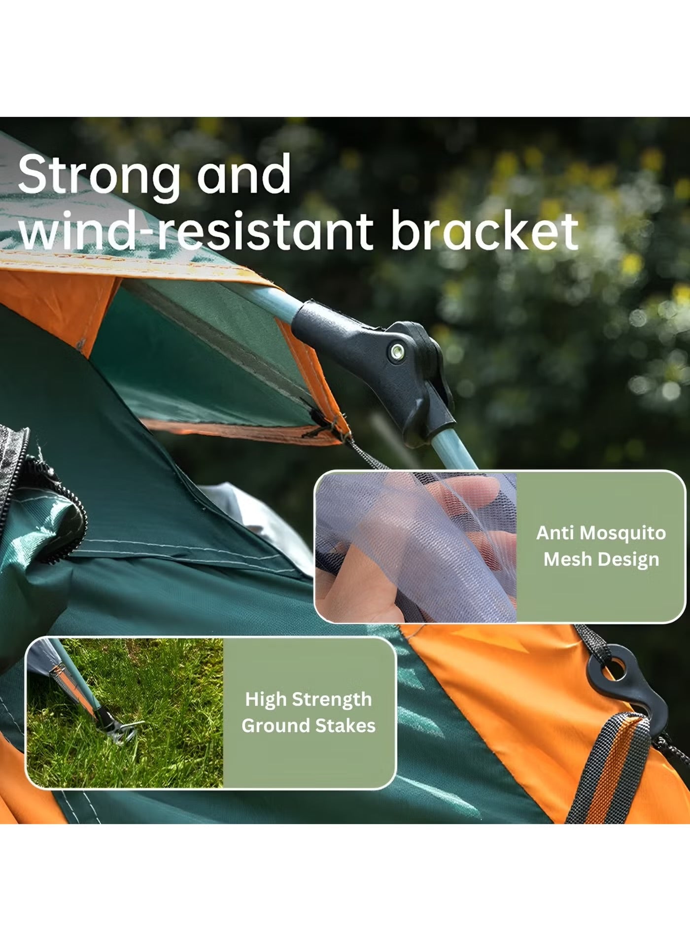 Cyber 6-Person Automatic Pop-Up Camping Tent – Waterproof Portable Tent with 2 Doors, Mesh Windows & Carry Bag