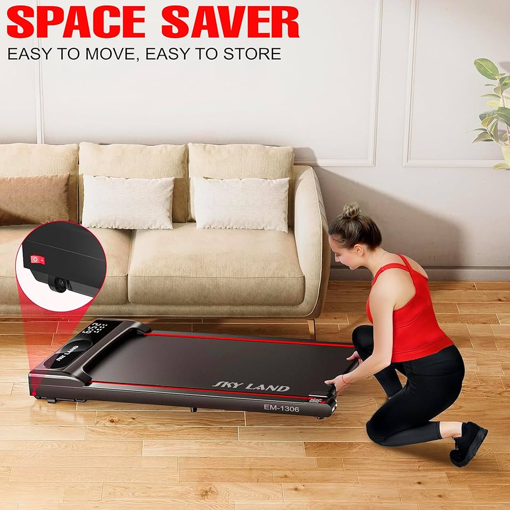 SKY LAND Walking Pad Treadmill for Home & Office – Under Desk Compact Portable Walking Machine with LED Display & Remote Control