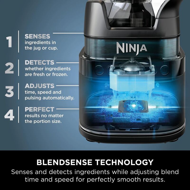 Ninja Detect Power 1200W Blender Pro – Smart Blending Technology, High-Performance Motor