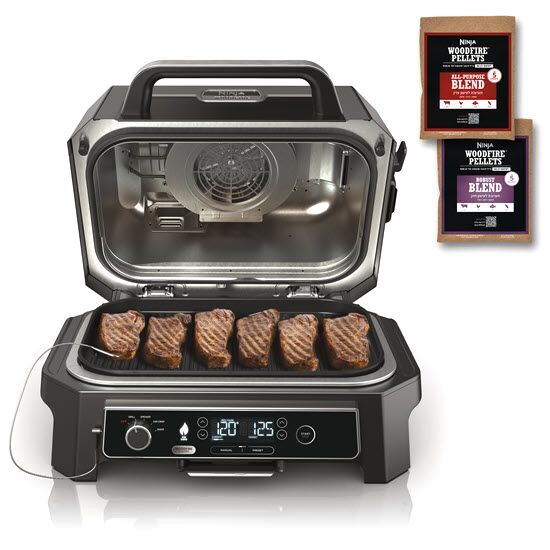 Ninja Woodfire Pro XL smoker with wood pellets