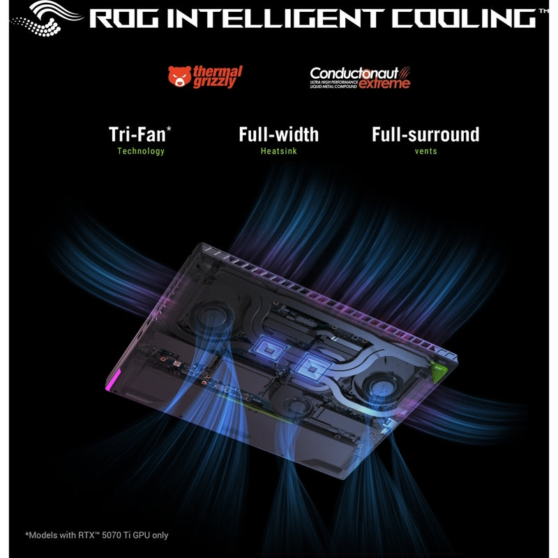 ASUS ROG Strix G16 Gaming Laptop – AMD Ryzen 9 9955HX3D, 32GB RAM, 1TB SSD, NVIDIA GeForce RTX 5070 Ti 12GB, 16" 2.5K 240Hz IPS, Windows 11 Home, Eclipse Gray