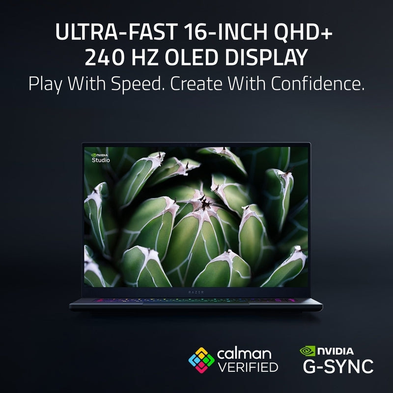 Razer Blade 16 (2025) – Ryzen AI 9 365, RTX 5080 16GB, 32GB RAM, 1TB SSD, 16" QHD+ 240Hz OLED, Black