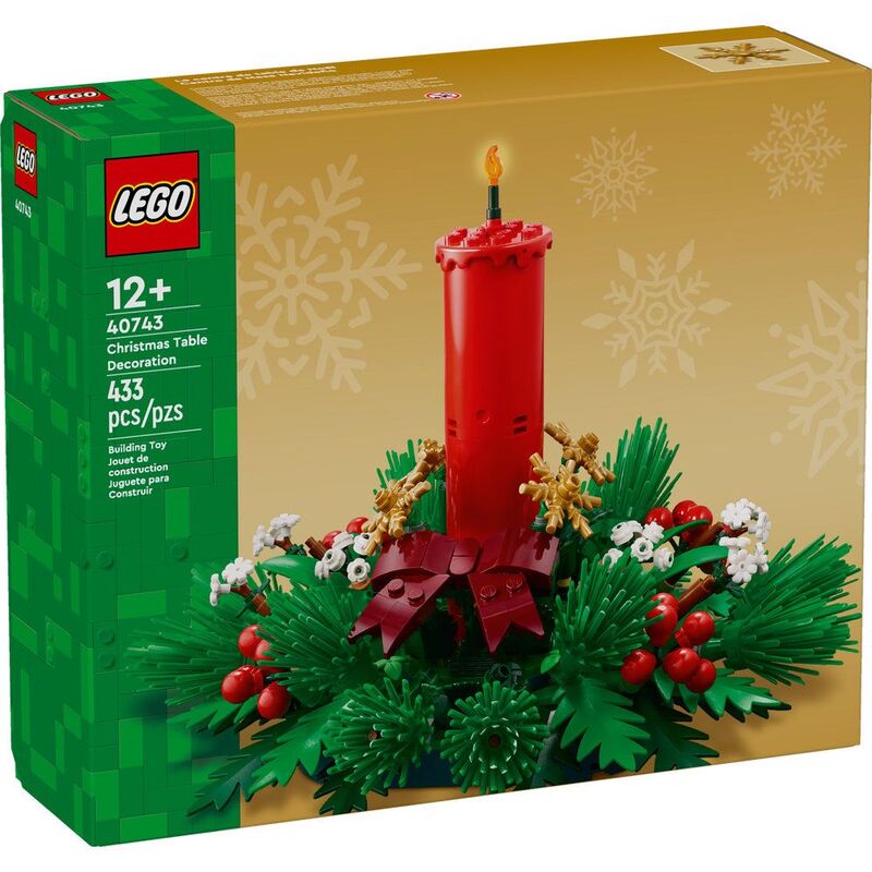 Buildable LEGO Christmas table centerpiece