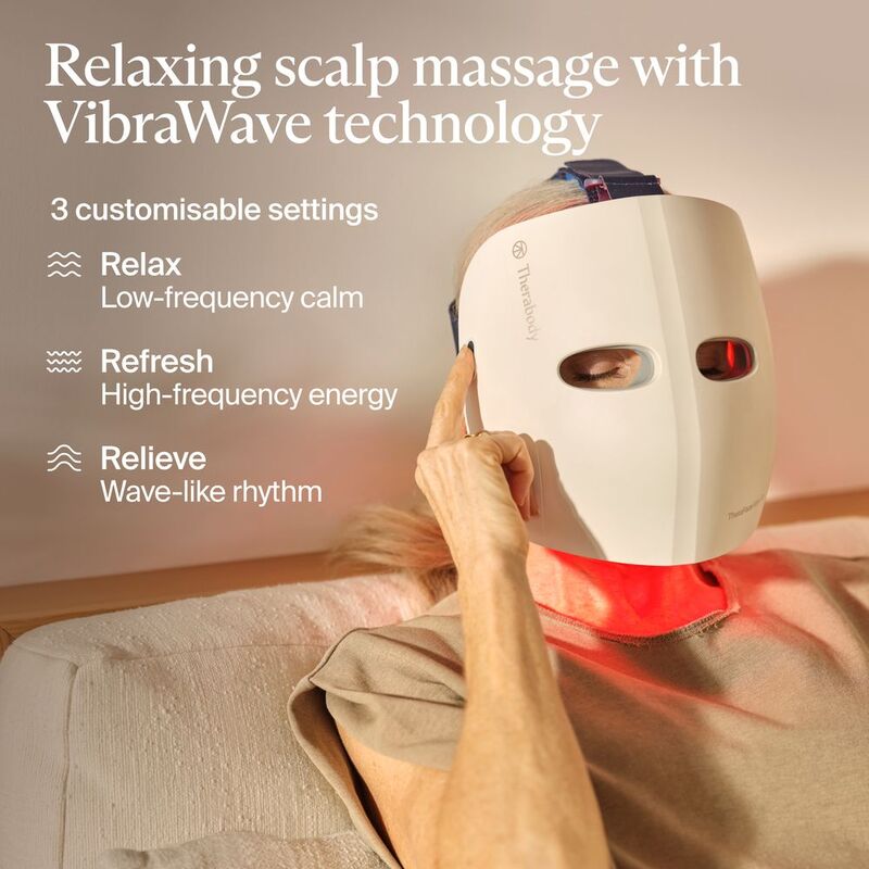 Therabody TheraFace Mask Glo – 504 LEDs, 3 Wavelengths, 12-Min Treatment, VibraWave, Clinically Proven