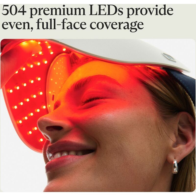 Therabody TheraFace Mask Glo – 504 LEDs, 3 Wavelengths, 12-Min Treatment, VibraWave, Clinically Proven