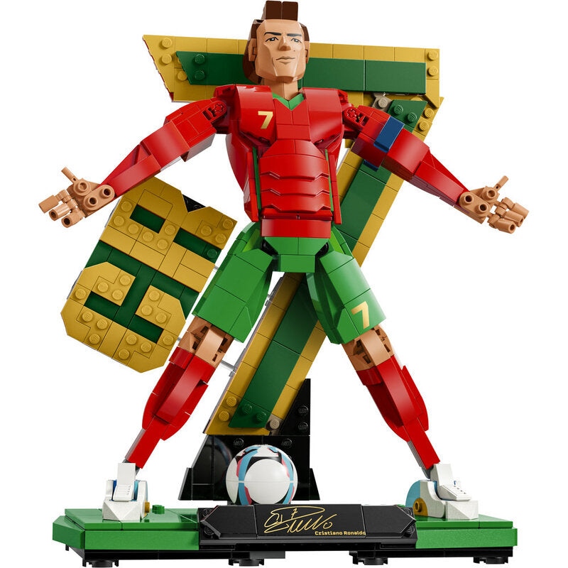 Cristiano Ronaldo 20cm Collectible Figurine – Portugal Kit, Articulated Action Figure with Football