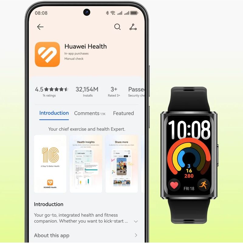 Huawei Band 11 Pro – Black Aluminium Alloy, 1.62" AMOLED, Built-in GPS, A-fib Alert, 14-Day Battery, 5ATM, 18g