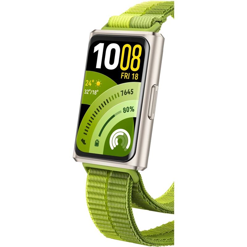 Huawei Band 11 Pro – Green Aluminium Alloy, Breathable Nylon Strap, 1.62" AMOLED, GPS, A-fib Alert, 14-Day Battery, 5ATMv