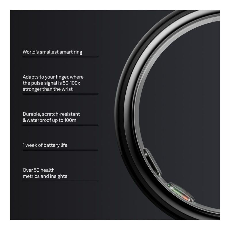 Oura Ring 5 Smart Ring Black – Advanced Sleep, Health & Activity Tracking Wearable Ring