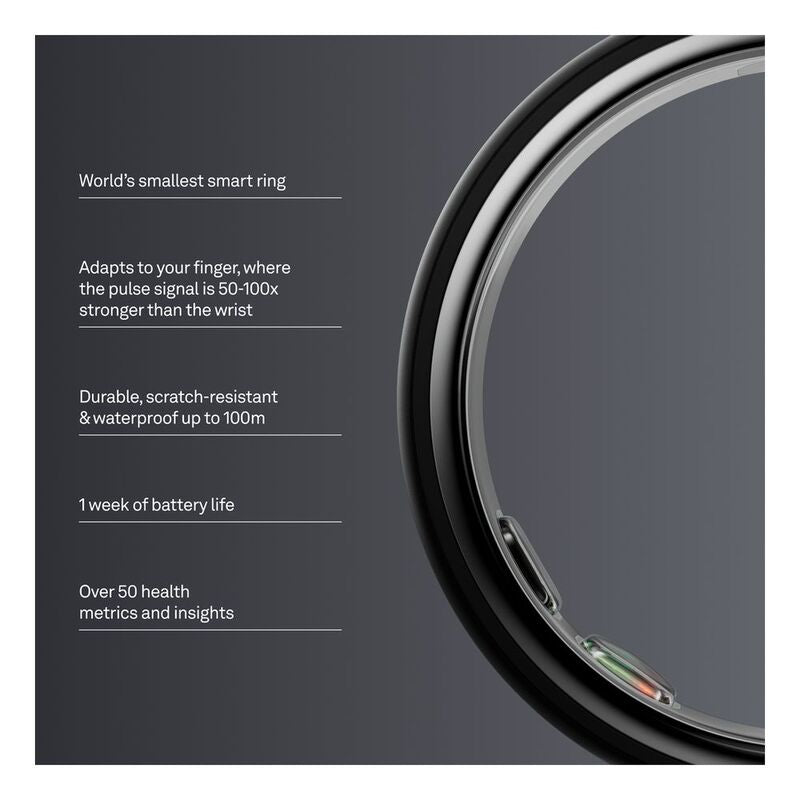 Oura Ring 5 Smart Ring Stealth – Advanced Sleep, Health & Activity Tracking Wearable Ring