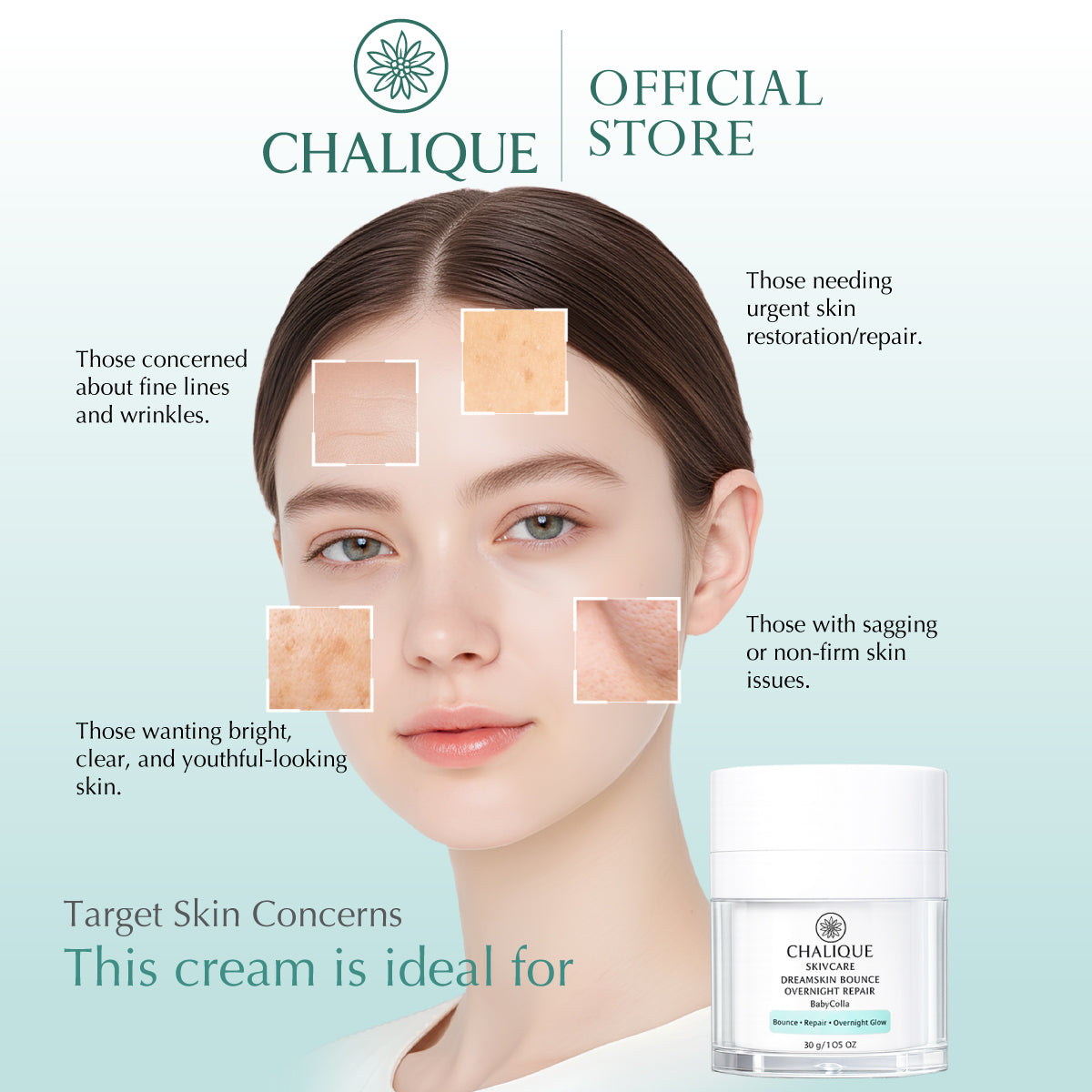 CHALIQUE DreamSkin Bounce Overnight Repair – Overnight Skin Repair & Hydrating Cream
