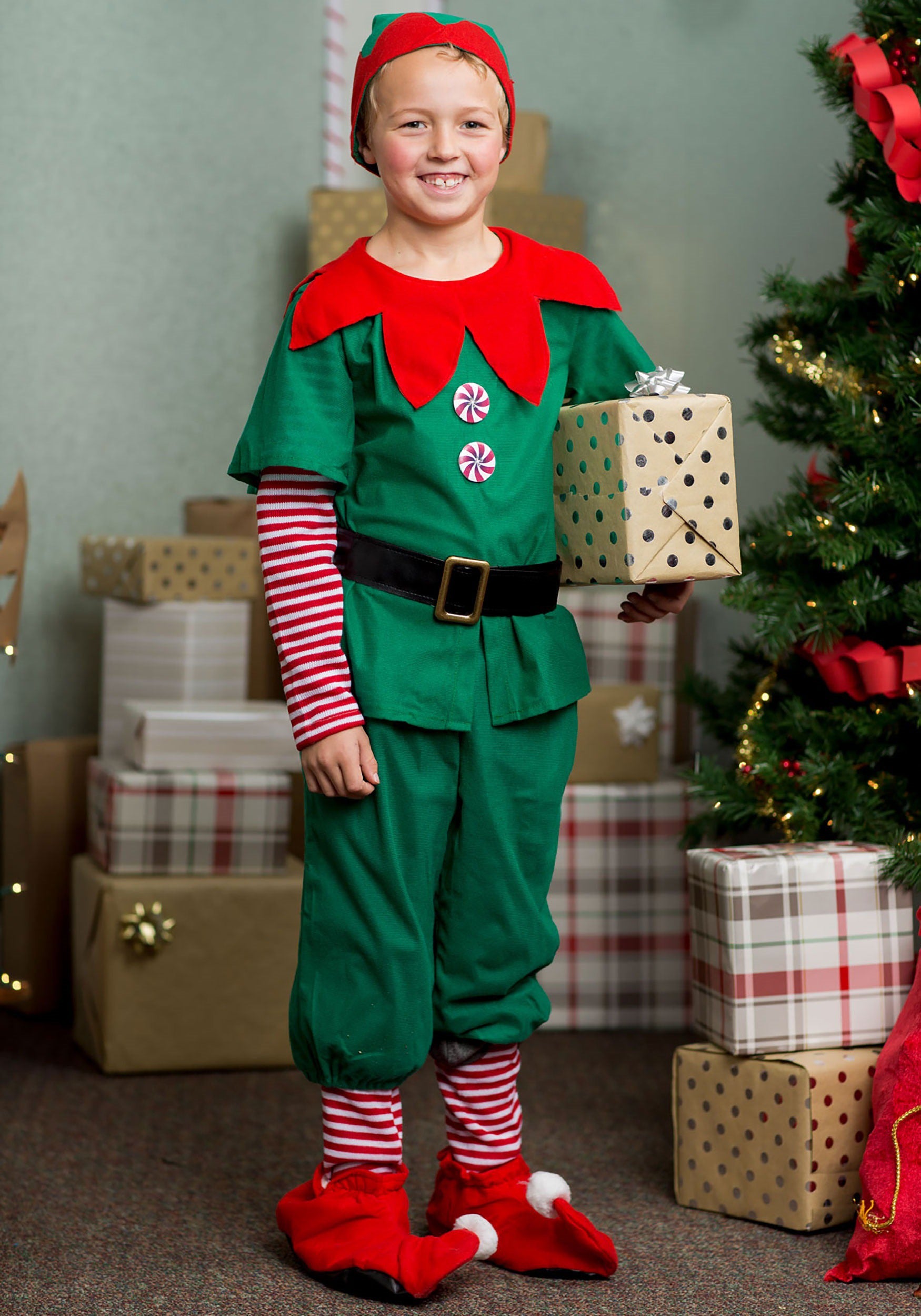 Christmas Elf Costume for Kids with Matching Pants and Top