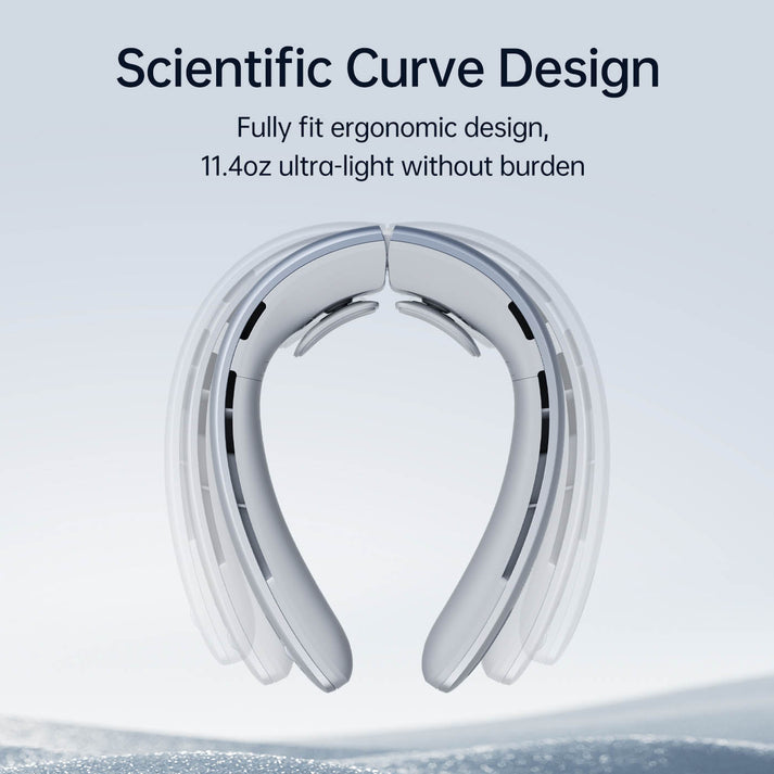 JisuLife FA45 Pro1 100-Speed Dual Turbo Neck Fan Silver – Portable Wearable Hands-Free Cooling Fan 5000mAh USB Rechargeable