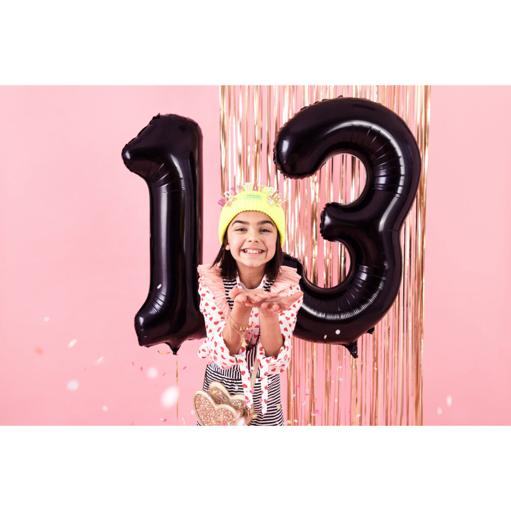 Foil Balloon Number ''3'', 86cm - Black