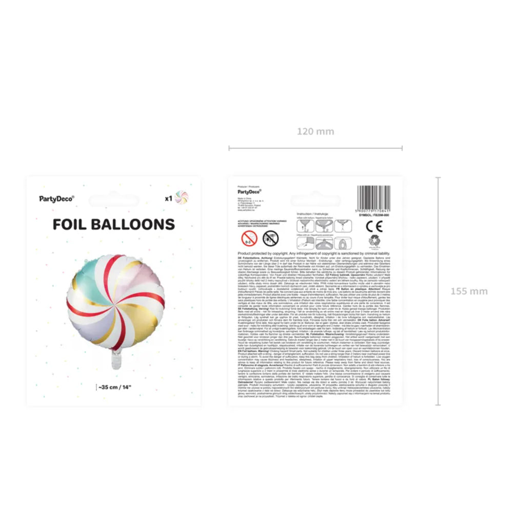 Foil balloon Candy, 35cm - Mix