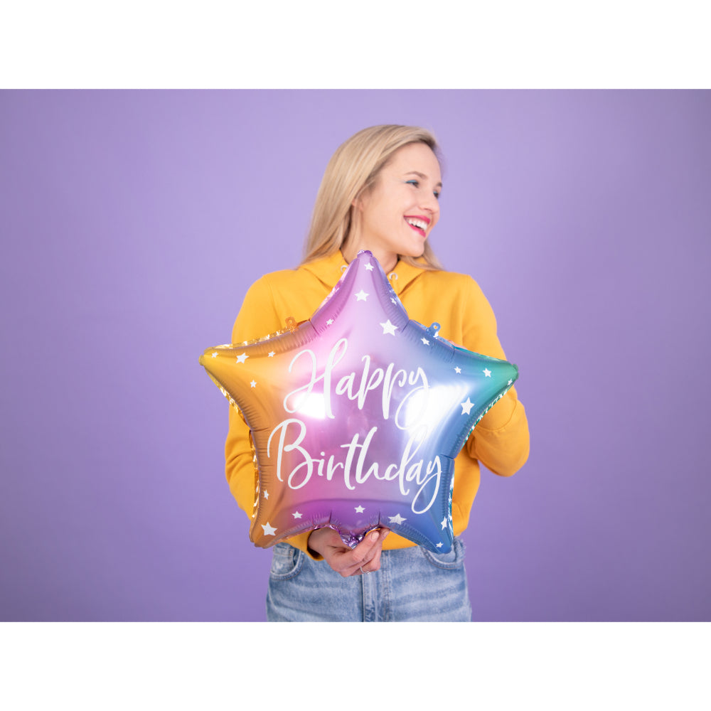 Foil balloon Happy Birthday, 40cm -Mix