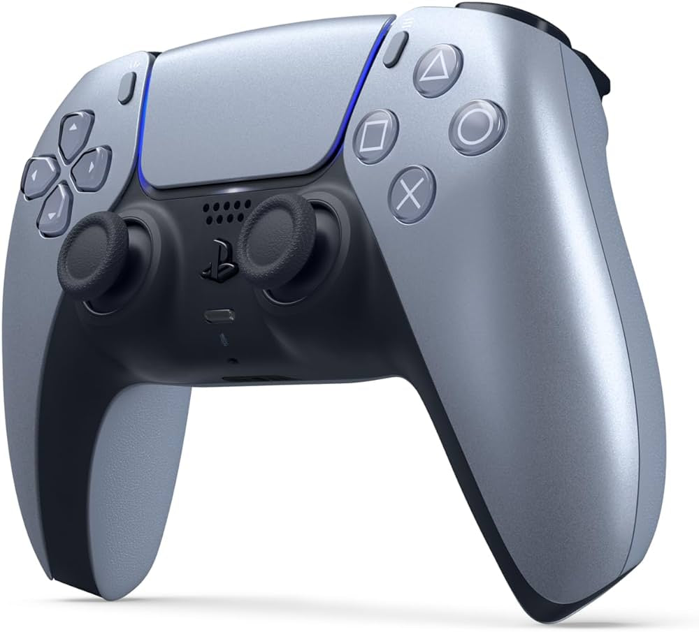 PlayStation 5 DualSense Wireless Controller Sterling Silver - UAE VersionGaming AccessoriesIntroduce a touch of class to your play with the sleek Sterling Silver DualSense wireless controller. A fine metallic finish completes the classic, elegant aestheti
