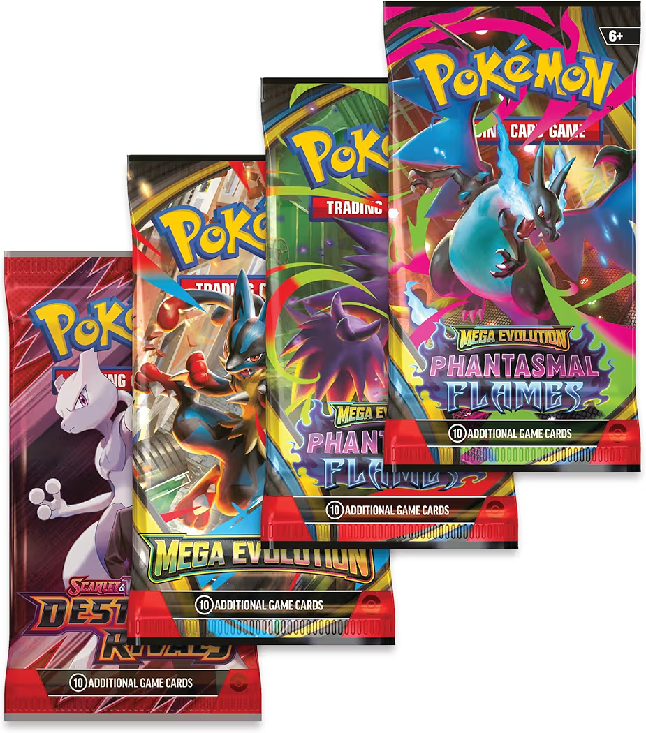Pokémon TCG: Mega Charizard X Tin, Official Pokémon Trading Card Game Collector Tin with Foil Promo Card & Booster Packs