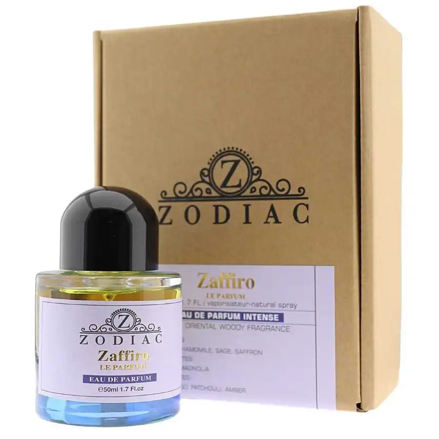 Zodiac Zaffiro Le Perfum EAU De Parfum Oriental Woody Fragrance 50mlPerfumes & FragrancesTop Notes:Lemon, Chamomile, SaffronHeart Notes:Jasmin, Magnolia Base Notes:Agarwood, Patchouli, Amber
