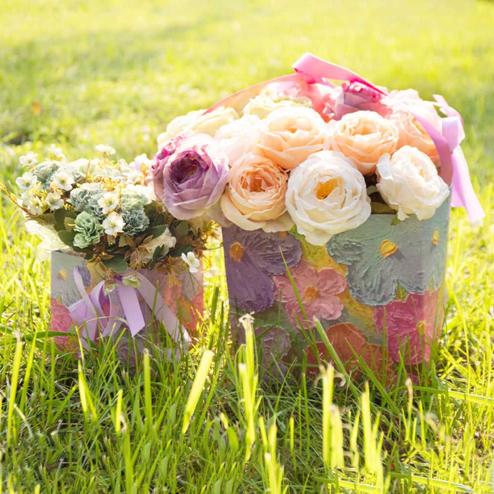 3D Bouquet Of Flowers Square Bag - Medium 25x25x25CM