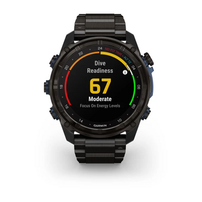 Garmin Descent Mk3i Dive Computer - 51mm Carbon Grey DLC Titanium with Black Silicone Band for UAE
