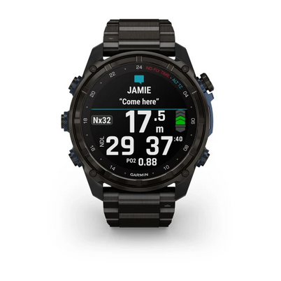 Garmin Descent Mk3i Dive Computer - 51mm Carbon Grey DLC Titanium with Black Silicone Band for UAE