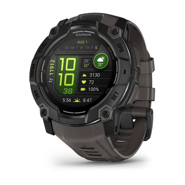 Garmin Instinct 3 GPS Smartwatch – 50mm AMOLED Black with Charcoal Band for UAE