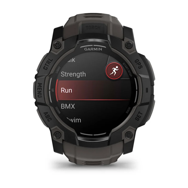 Garmin Instinct 3 GPS Smartwatch – 50mm AMOLED Black with Charcoal Band for UAE