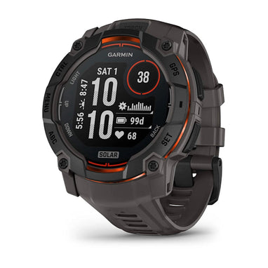Garmin Instinct 3 GPS Smartwatch – 50mm Solar Black with Charcoal Band for UAE