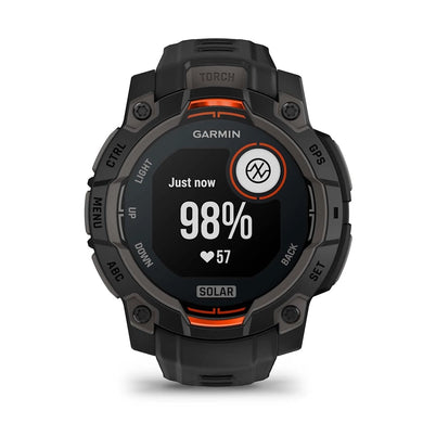 Garmin Instinct 3 GPS Smartwatch – 50mm Solar Black with Charcoal Band for UAE