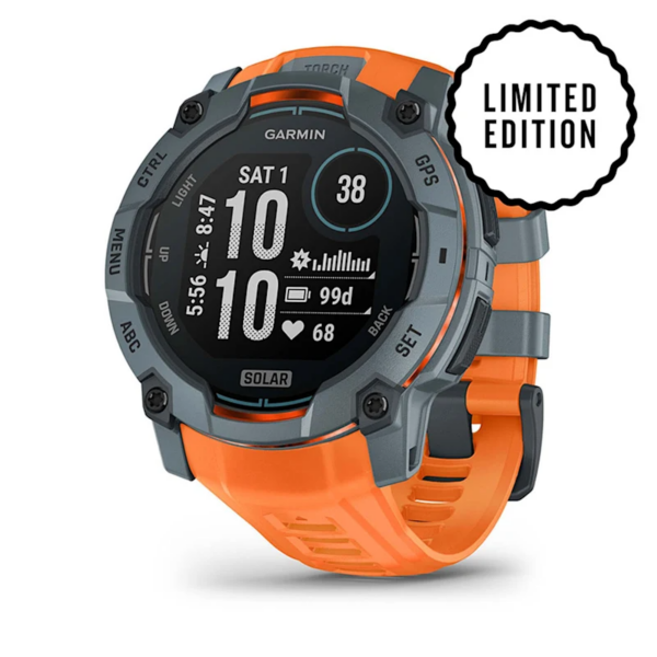 Garmin Instinct 3 GPS Smartwatch – 50mm Solar Twilight with Solstice Band for UAE