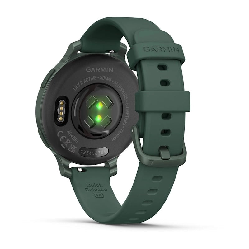 Garmin Lily 2 Active Fitness Smartwatch – Jasper Green with Jasper Green Silicone Band for UAE